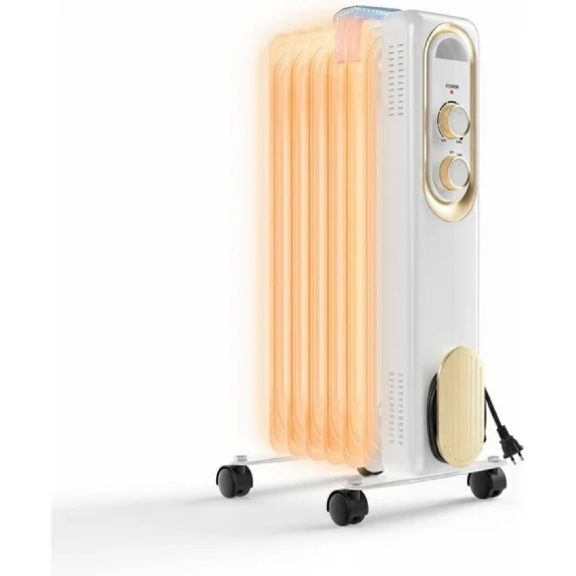 EdenDirect 1500W Oil Filled Radiator Heater for Indoor Use Quiet Operation, 162Sq. Ft, Black